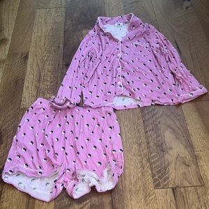 Ever After Girl’s Pink Yin Yang Pajama Set Size 10